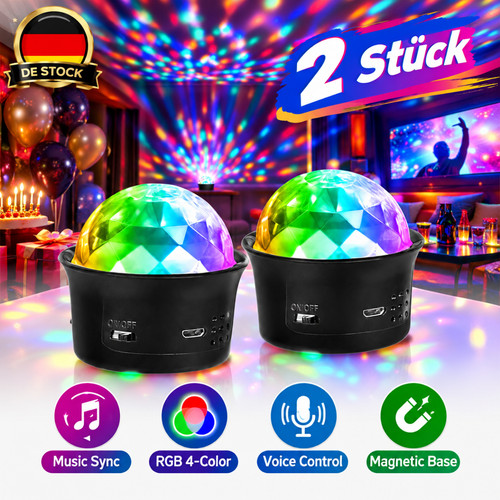 Mini discokugel musiksensor - 2x,